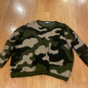 She + Sky Camo Sweater One Size
